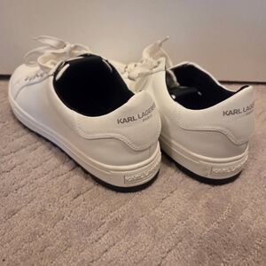 Karl Lagerfeld Classic White Leather Sneakers